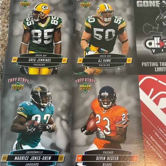 Tuff Stuff Uncut Football Baseball 16 cards Upper Deck Favre Brady Manning - Picture 4 of 6